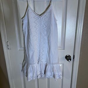 Harlow White Eyelet Midi Dress 100% Cotton